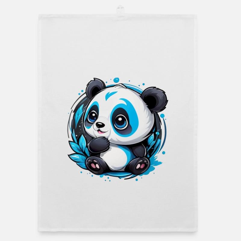 Panda Bear Small and Cute Organic dish towel