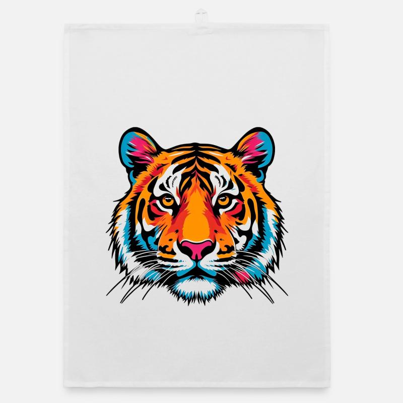 Tiger - Organic Geschirrtuch - Weiß