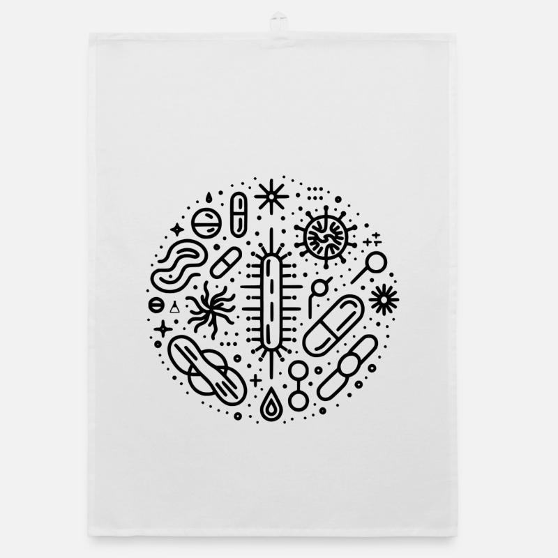 Life under a Microscope Organic Geschirrtuch