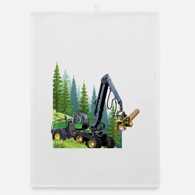 Récolteuse, moissonneuse en forêt Torchon bio