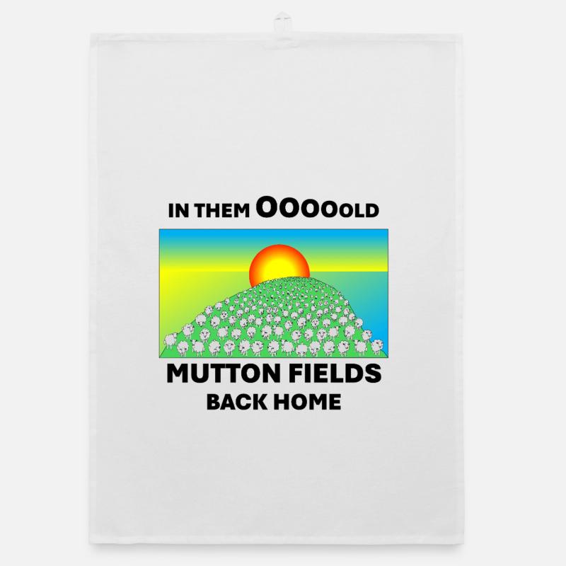 Mutton fields back home Organic dish towel