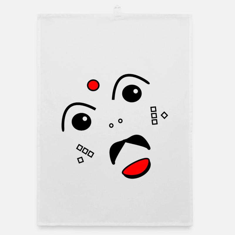 Face stylized Organic dish towel