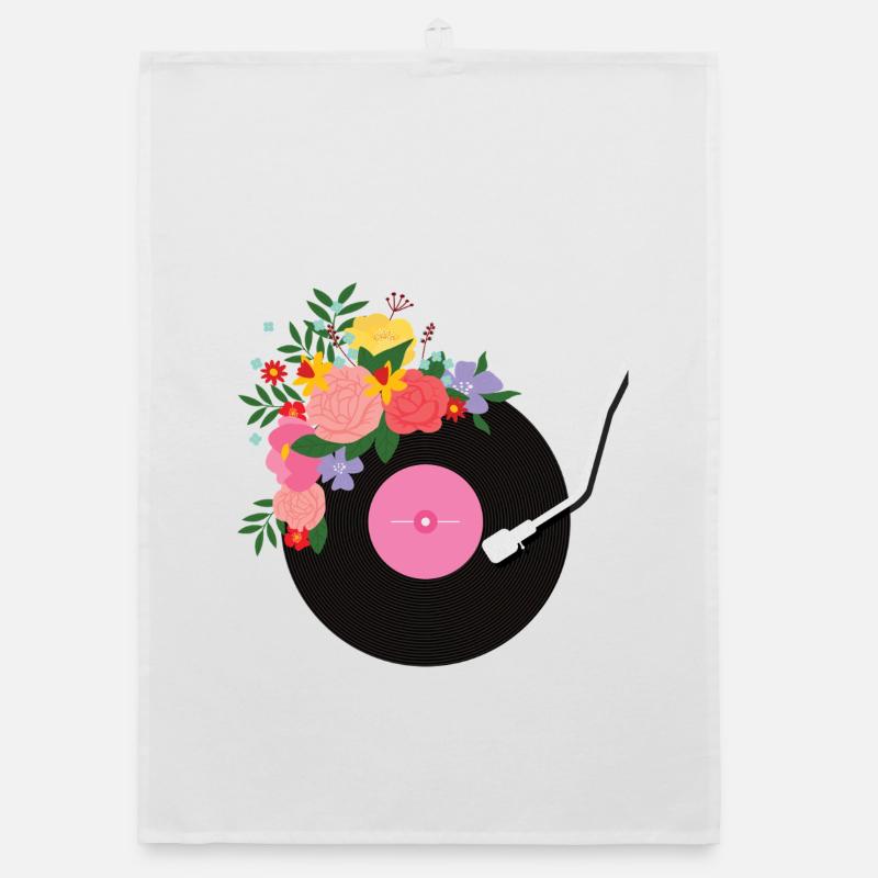 Disque vinyle fleuri Torchon bio