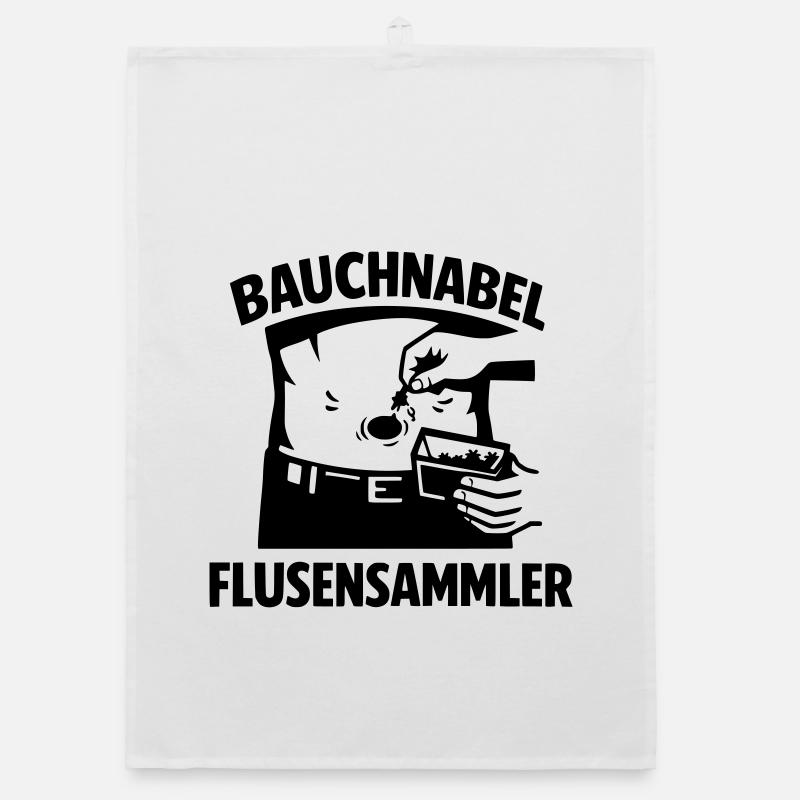 Fluff collector belly button Organic dish towel