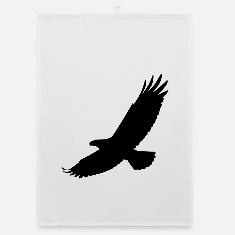 Falcon in flight Organic dish towel
