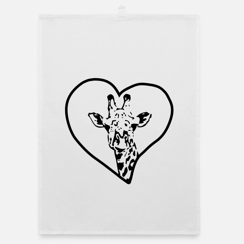Girafe & Coeur Torchon bio