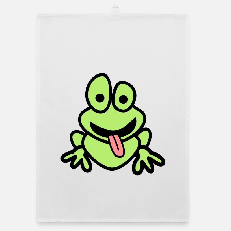 Frog avec la langue Torchon bio
