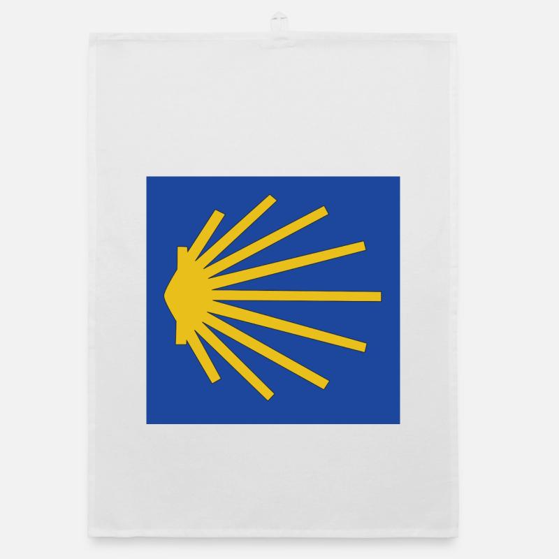 Seashell signpost Organic dish towel