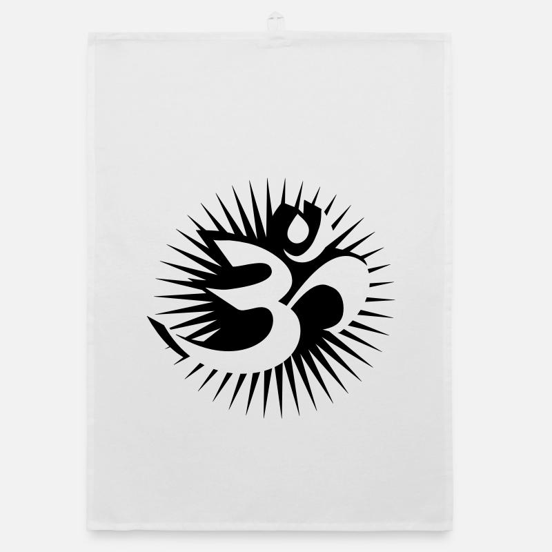Om Symbol 3D Organic Geschirrtuch