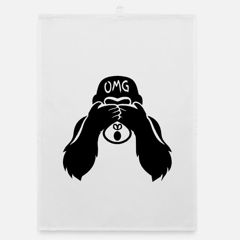 Funny Monkey - Gorilla OMG Teacher Organic dish towel