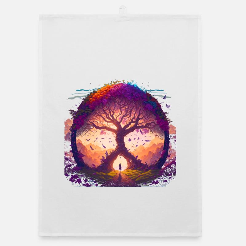 Tree of Dreams Organic dish towel