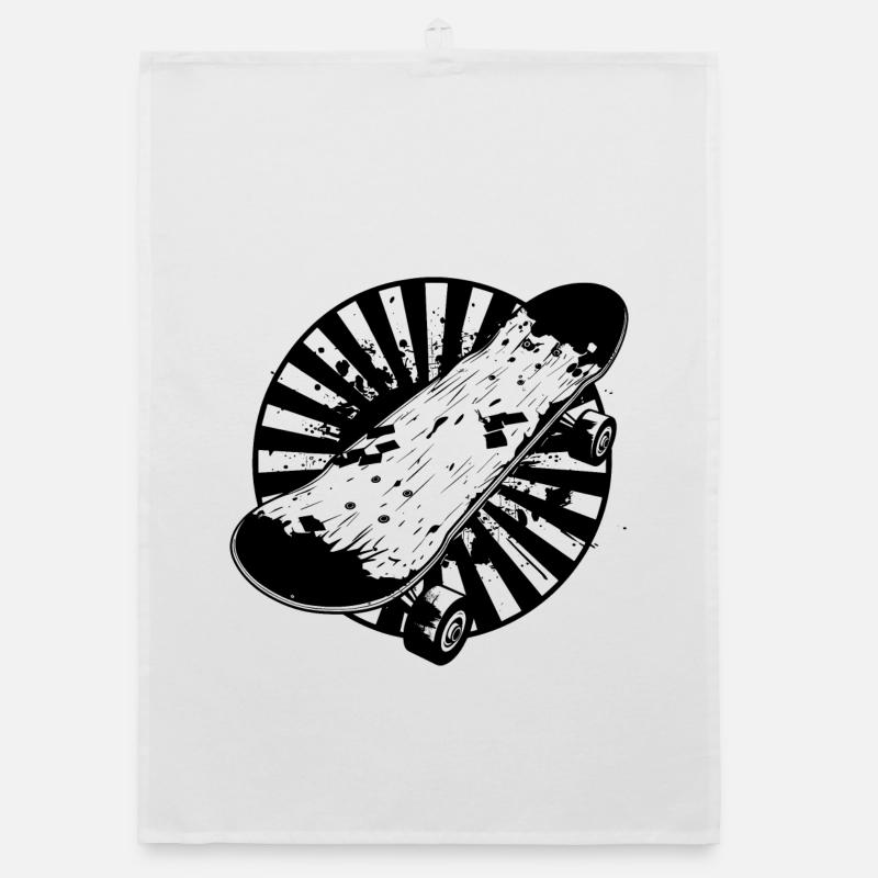 Skateboard Drawing Organic dish towel