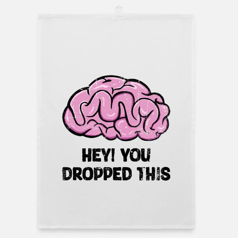 Bubblegum Brain Sketch Organic dish towel