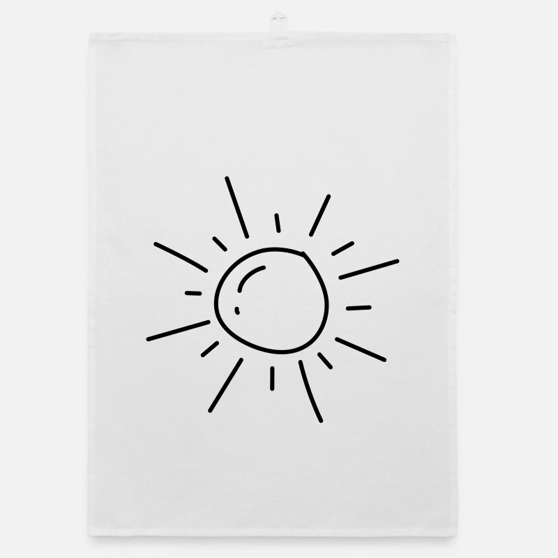 Sonne - Organic Geschirrtuch - Weiß