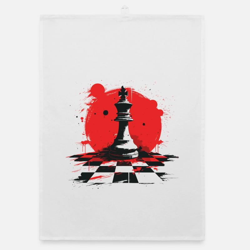 Chess Pieces Graphics Organic dish towel