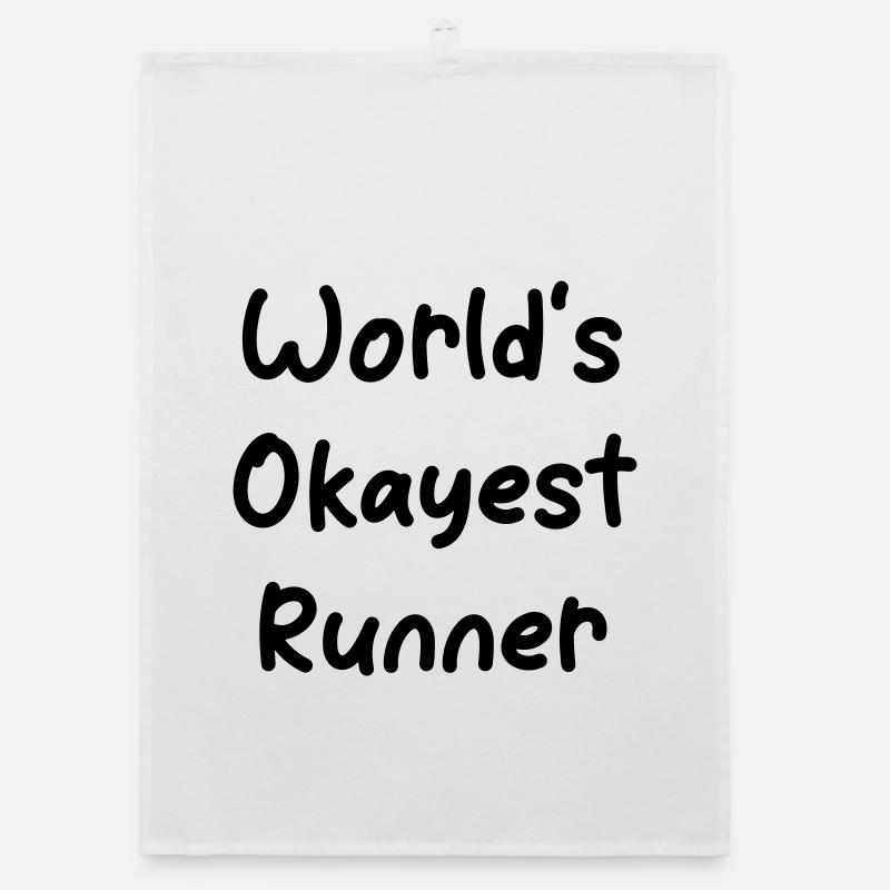 Worlds okayest Runner Organic Geschirrtuch
