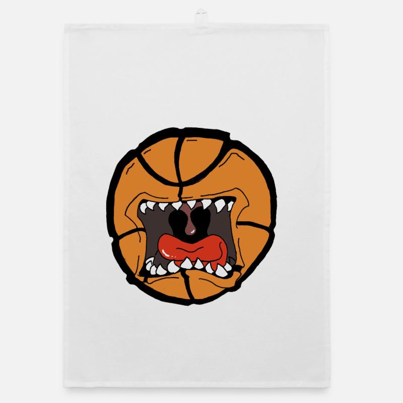 Conception explosive du ballon de basket - Torchon bio - blanc