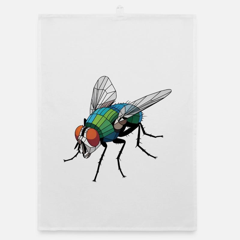 Mouche - Logo Low Poly cool Torchon bio