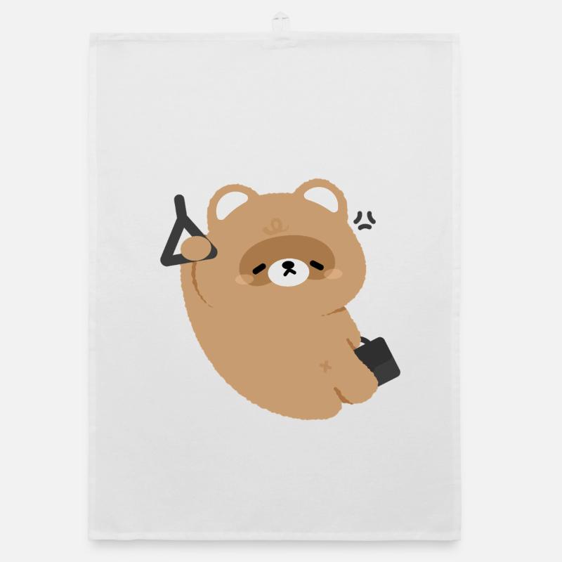 Tired Bear Commute Organic dish towel