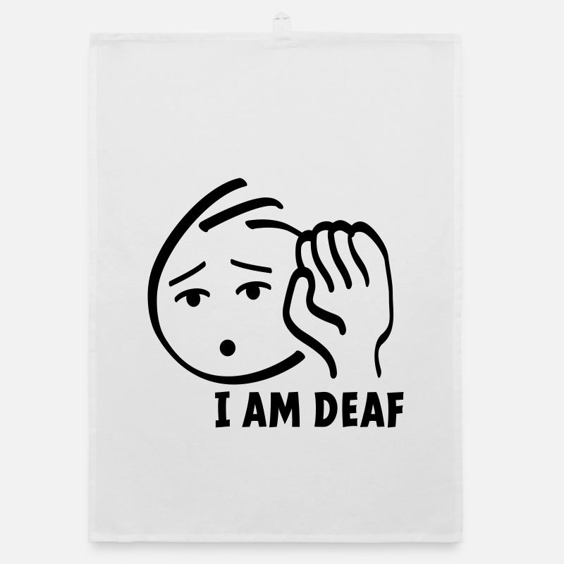 Ich bin taub, bitte schauen Sie mich an, wenn Sie sprechen. Organic Geschirrtuch