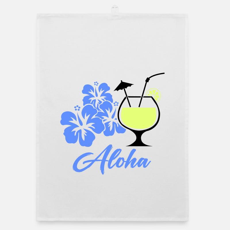 Boisson tropicale d’hibiscus à l’aloha Torchon bio