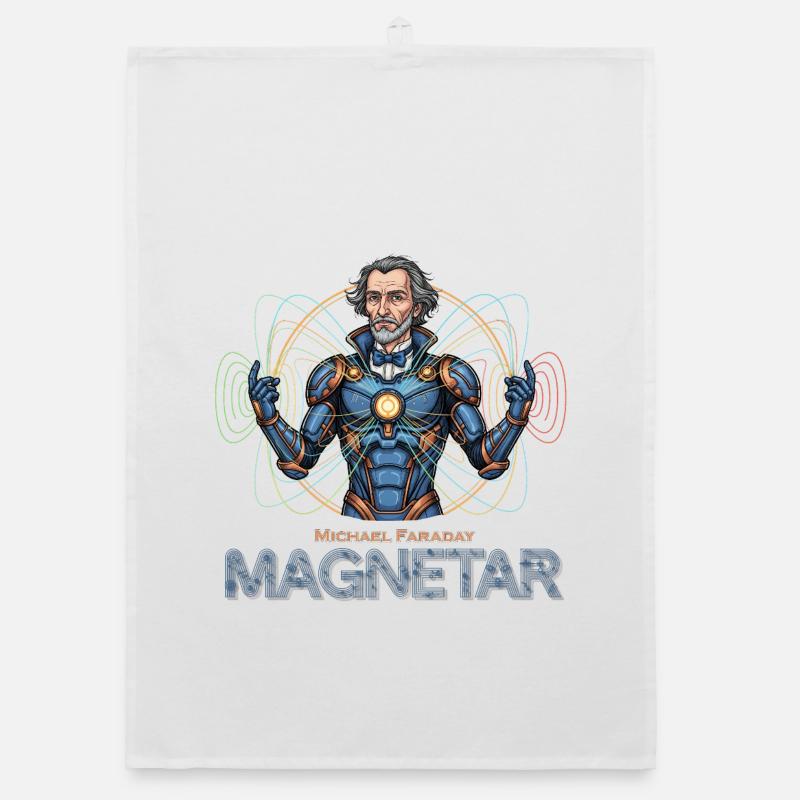 Faraday Magnetar in Armor - Organic dish towel - white