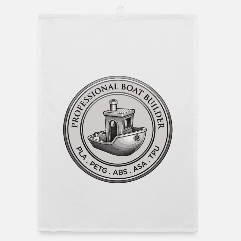 Professional Boat Builder – 3D Printing Emblem Organic dish towel