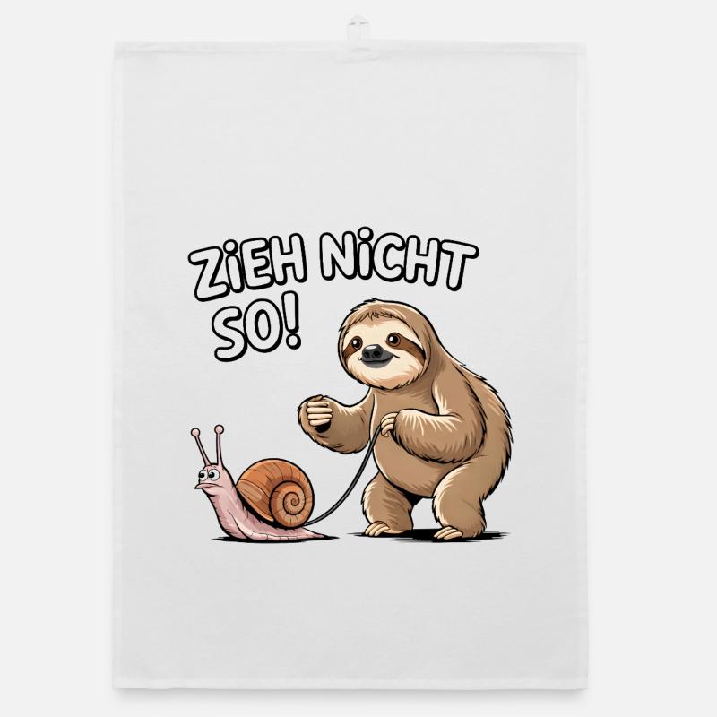 Don't pull so sloth snail Organic dish towel