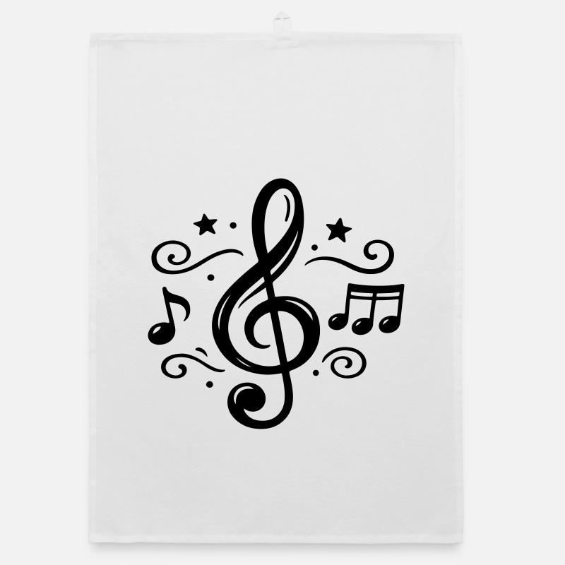 Notes musicales de clé Torchon bio