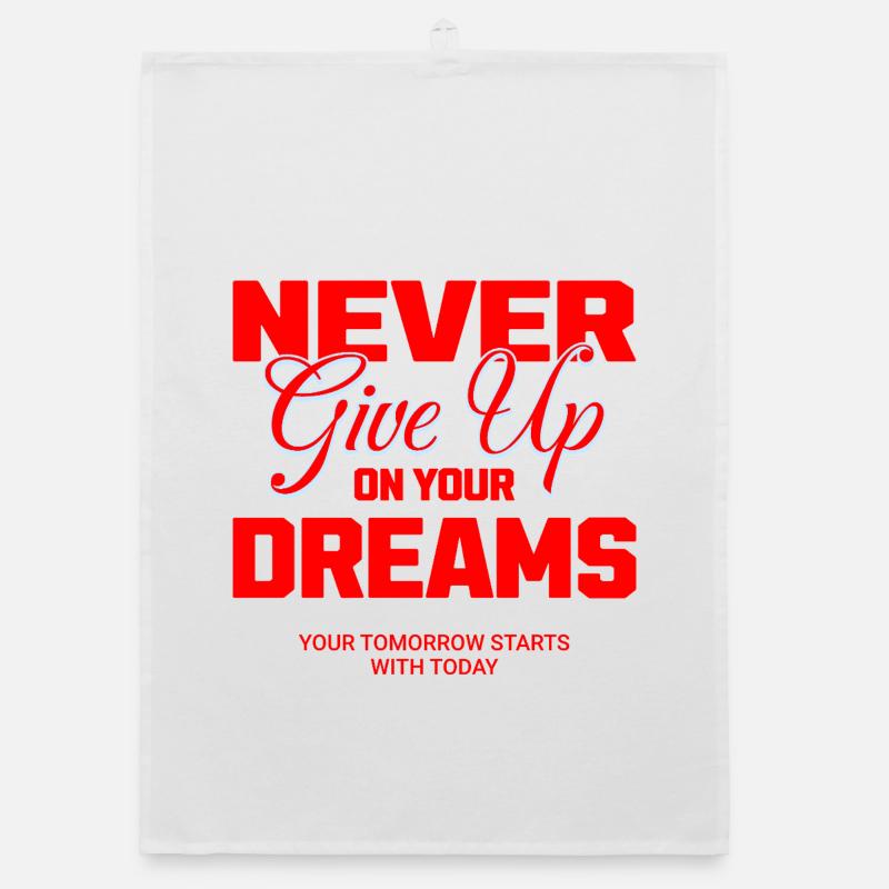 Never Give Up Organic Geschirrtuch