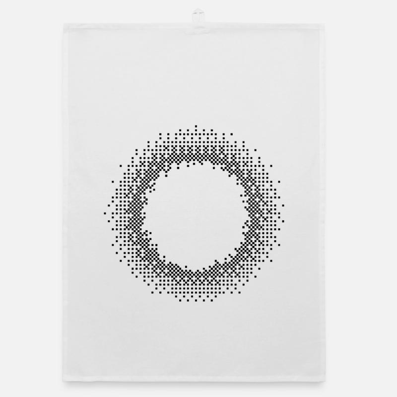 geometric circles design Organic dish towel