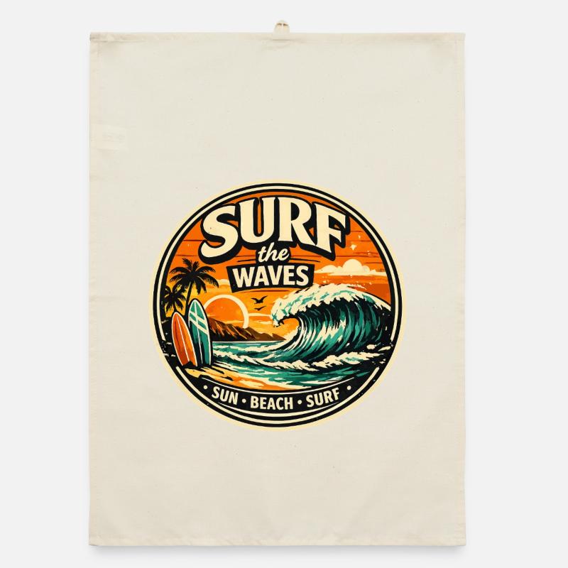 Surfer les vagues Torchon bio