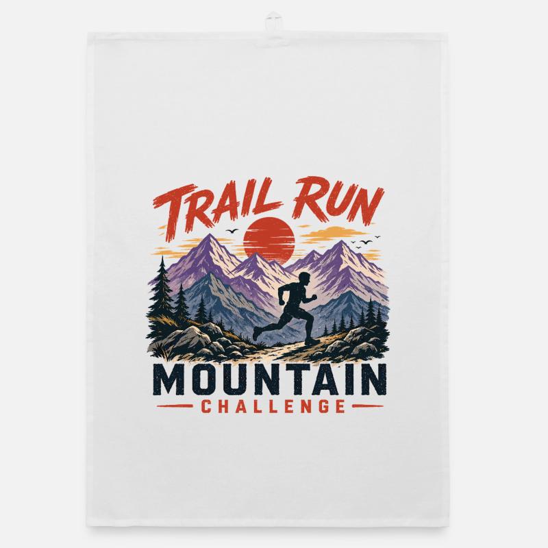 Trail Run - Mountain Challenge Organic dish towel