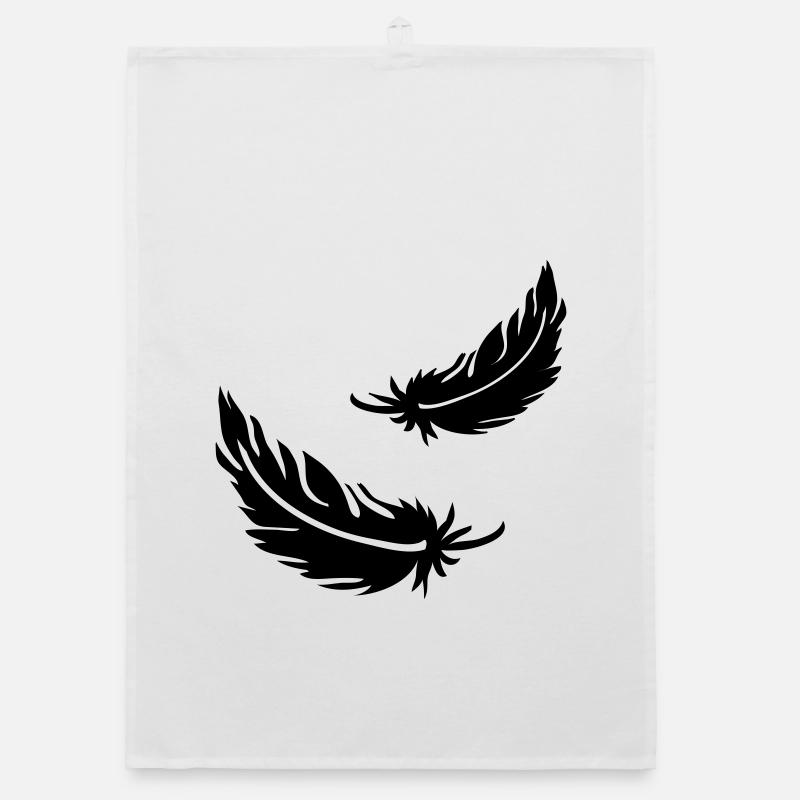 Zwei fliegende Federn Organic Geschirrtuch