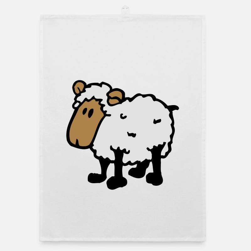 cooles comic schaf funny sheep Organic Geschirrtuch