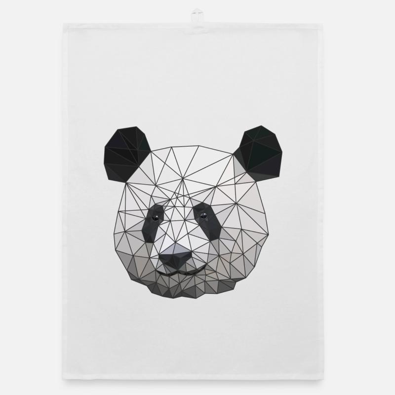 Polygonal Panda Bear Low Poly Art Triangle Shapes Torchon bio