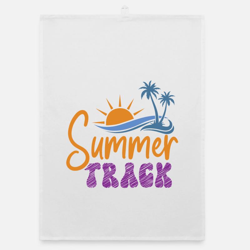 Summer Track Organic dish towel