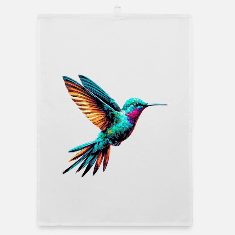 Kolibri - Organic Geschirrtuch - Weiß