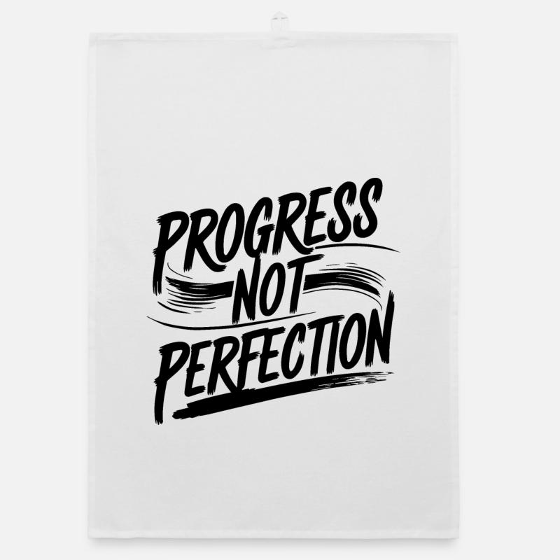 Progress Not Perfection Tee Organic dish towel