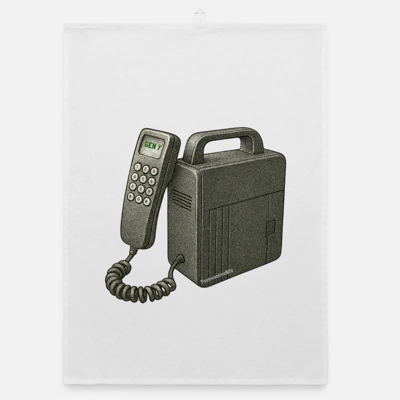 Nostalgisches Telefon Organic Geschirrtuch