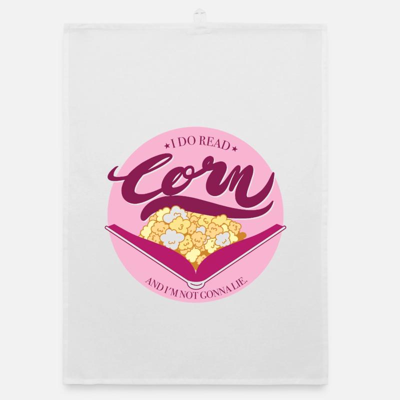 Corn with pink background Organic dish towel