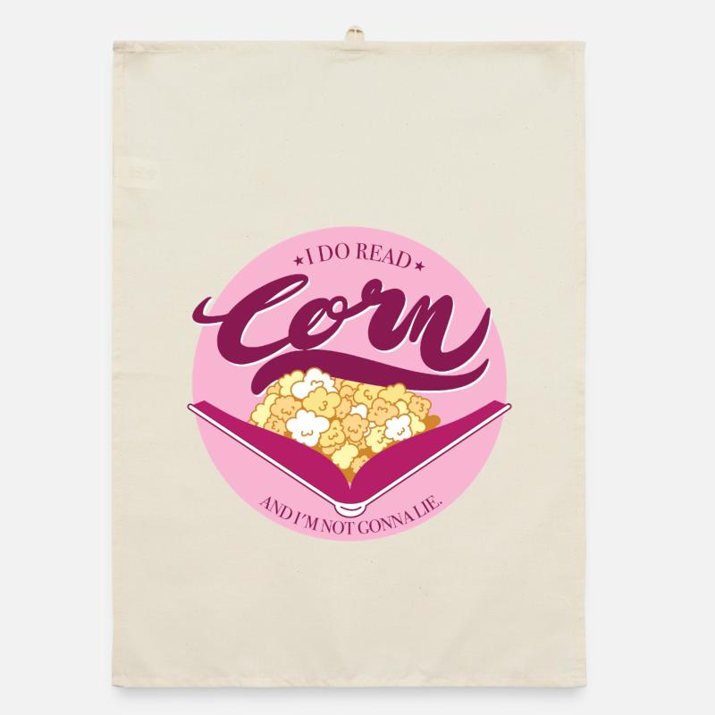 Corn with pink background Organic dish towel