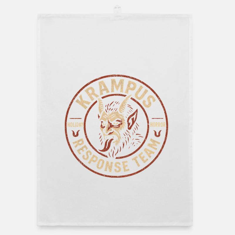 Krampus-Einsatzteam Lustiger Kryptid Krampus Organic Geschirrtuch
