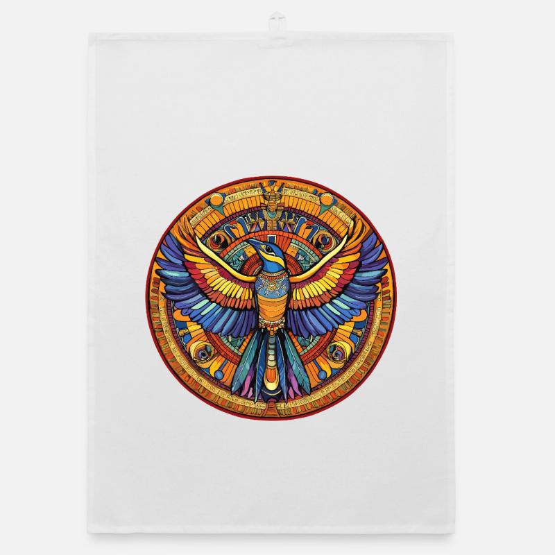 Éventail de feu Phoenix Mandala Torchon bio
