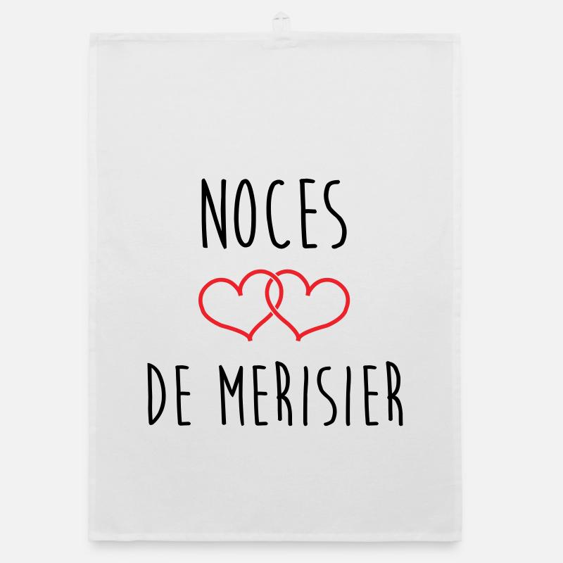 Kirschblütenhochzeit 53 Jahre Ehe Organic Geschirrtuch