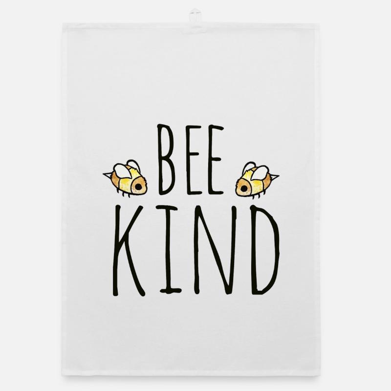 Typographie Bee Kind Torchon bio