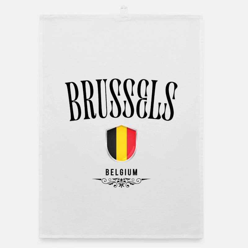 Souvenir Brussels, elegant design Brussels Organic dish towel