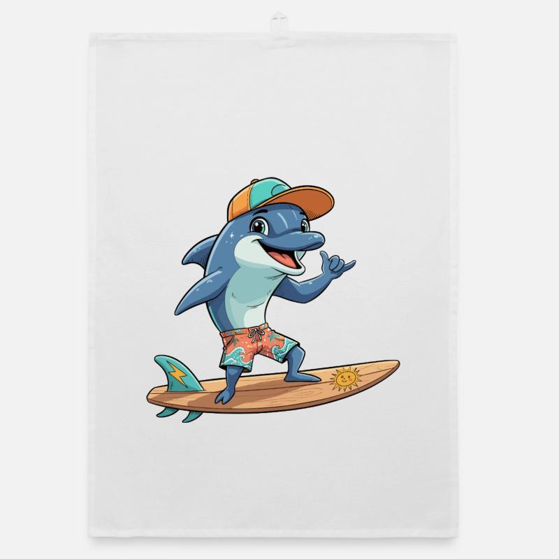 Surfer Dolphin Beach Look Torchon bio