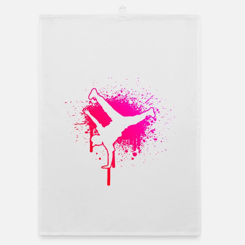 Gift Idea for a Hip Hop Dancer with Breaking Organic dish towel