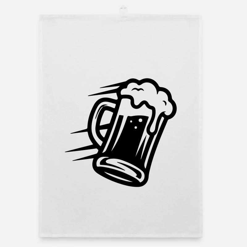 Bier Bierglas Symbol Organic Geschirrtuch